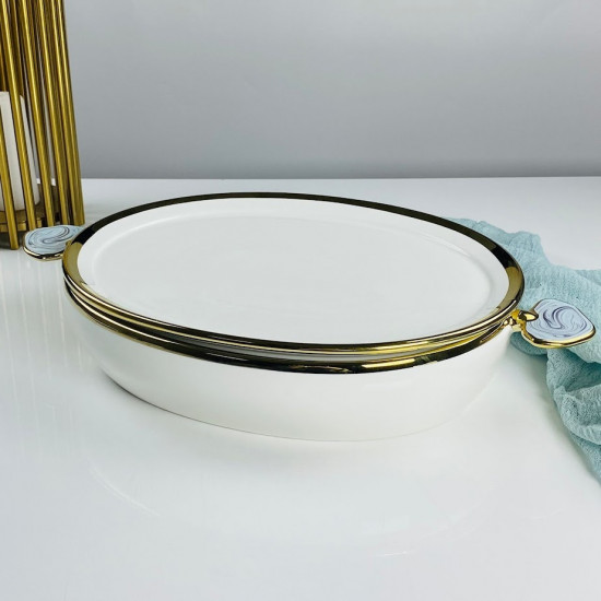 Блюдо с крышкой овальное «Лазурит»