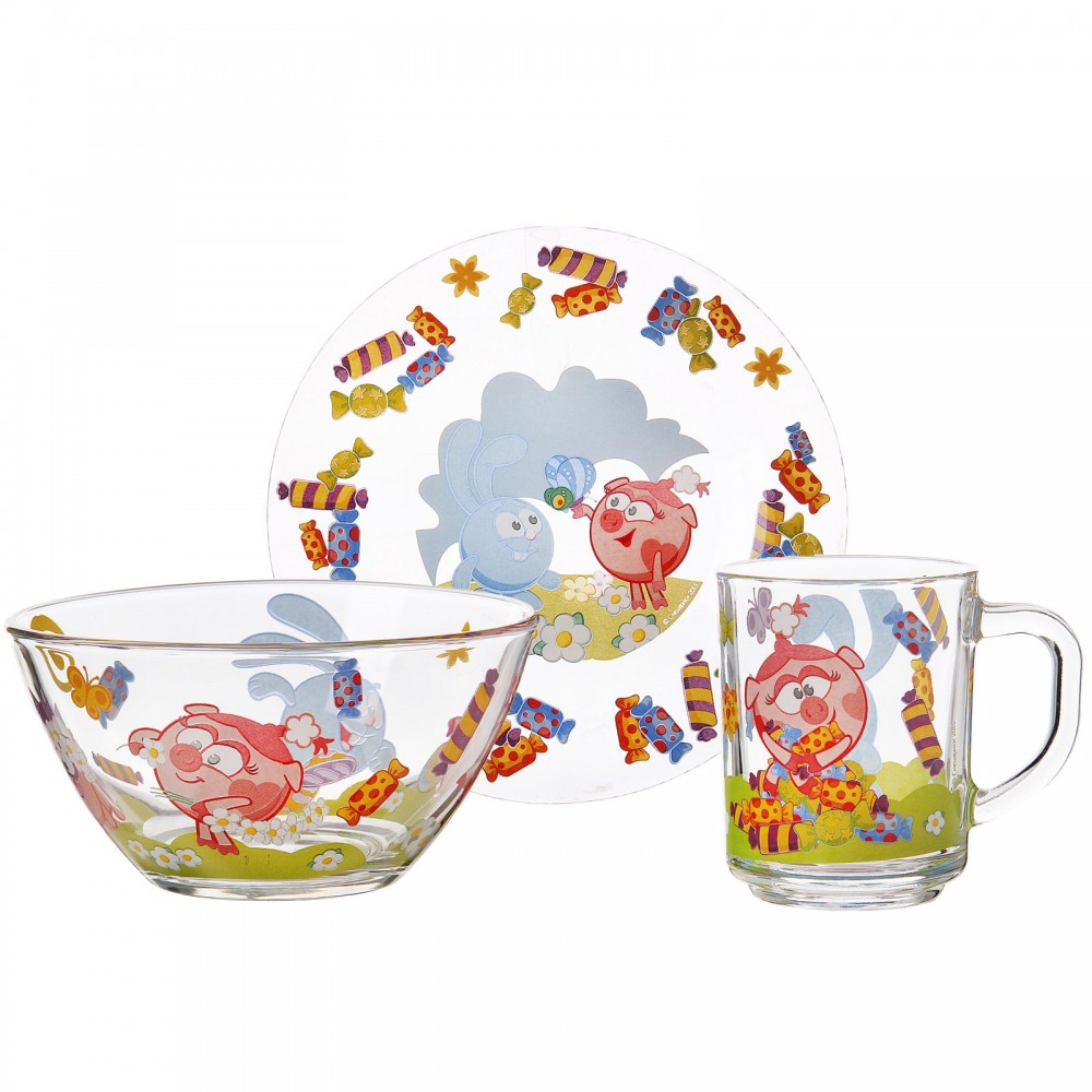 Набор детской посуды «Смешарики. Конфеты» (3 предмета) | Смешарики