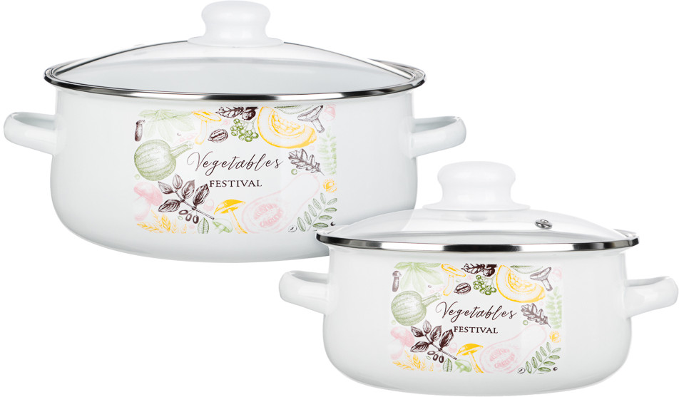 Набор кастрюль с крышкой «Овощной микс»