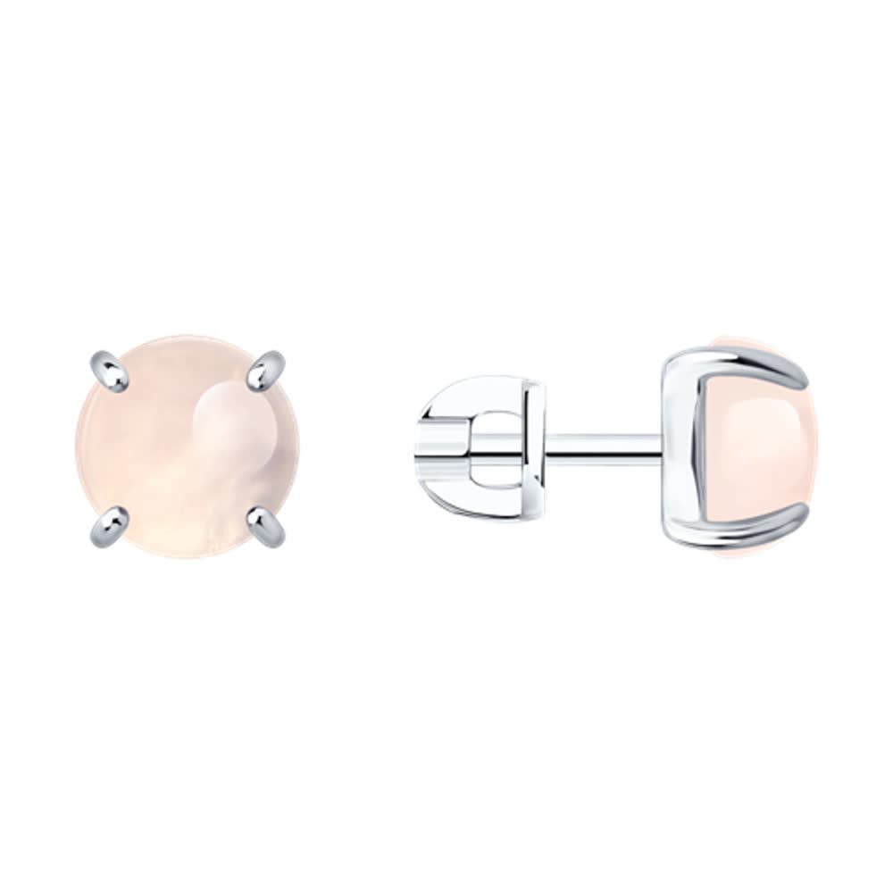 Серьги из серебра с кварцами | Diamant