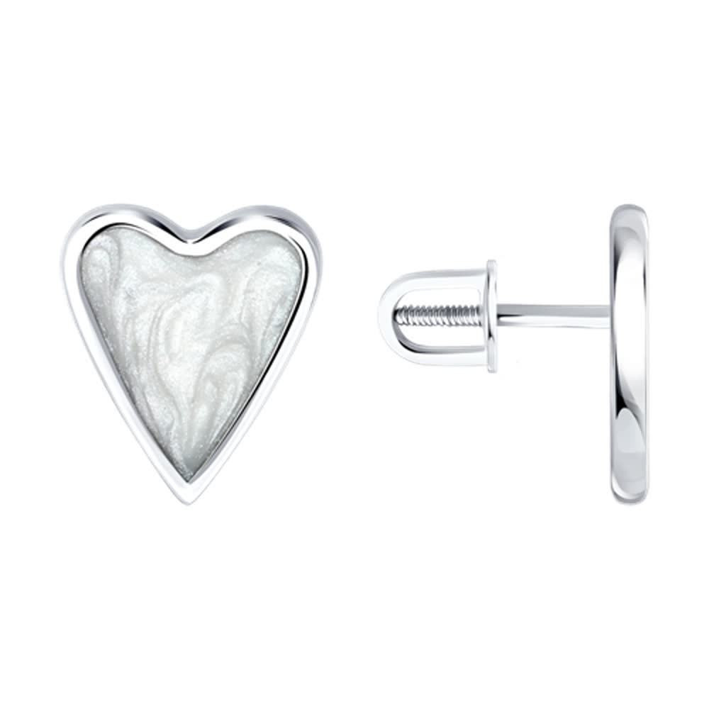 Серьги из серебра с эмалью | Diamant