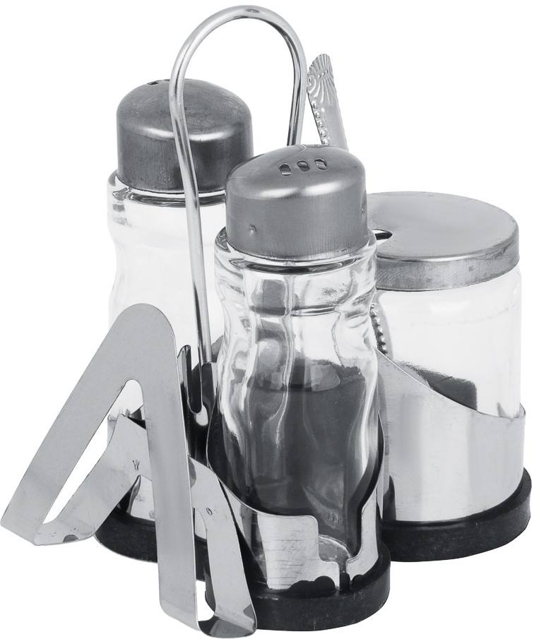 Набор для соли, перца и горчицы с салфетницей «Комфорт» | Vetta