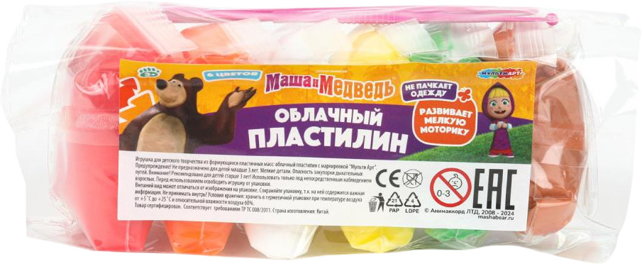 Пластилин лёгкий «Маша и Медведь» | Маша и Медведь | Multi Art