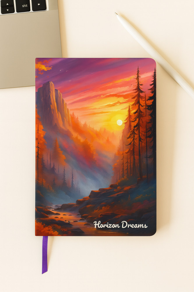 Ежедневник с дизайнерским принтом «Закат»