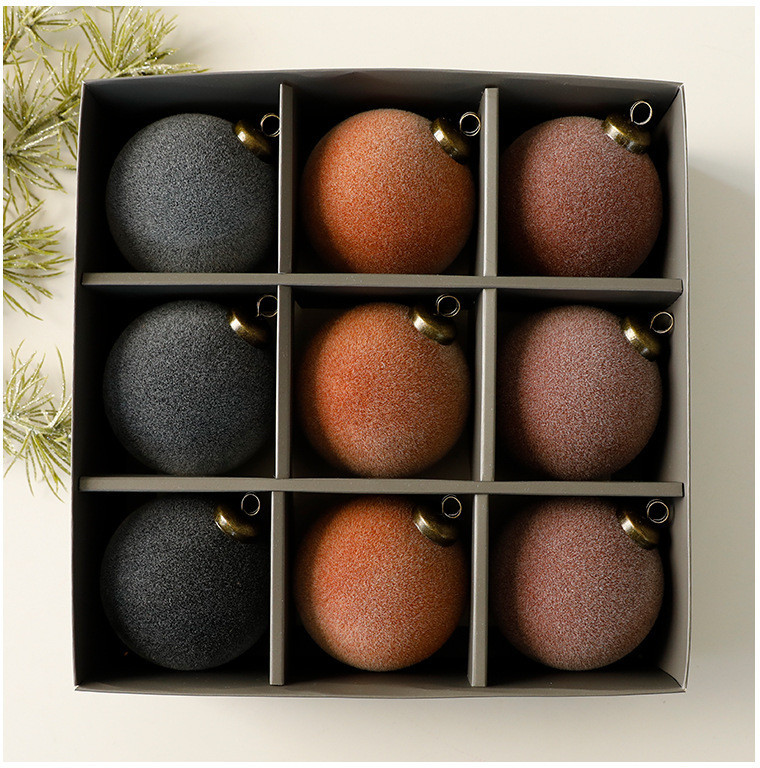 Набор бархатных ёлочных шаров