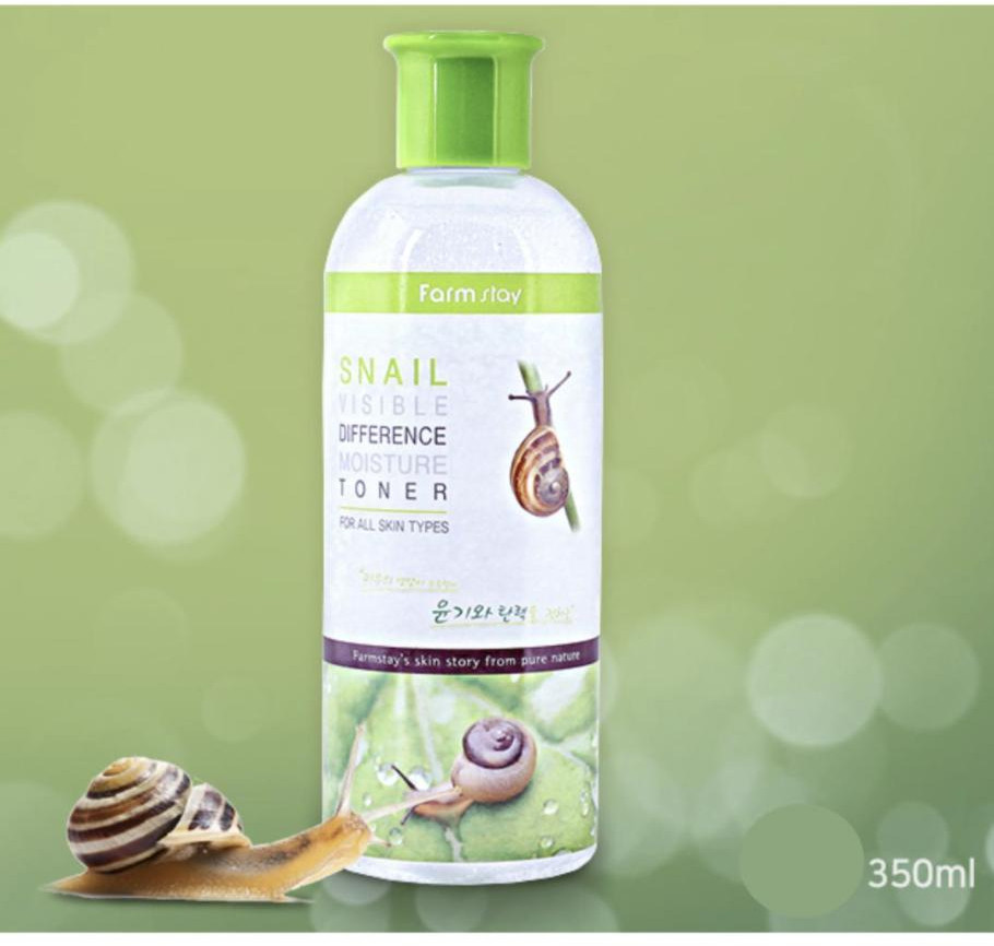 Тонер для лица с муцином улитки «Snail visible difference moisture toner» | FarmStay