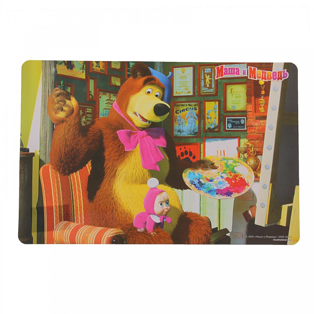 Салфетка на стол «Маша и медведьь. Художник» | Маша и Медведь