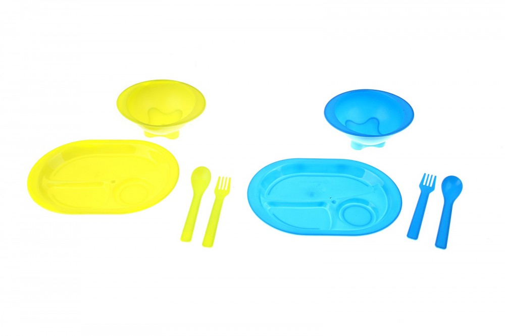 Набор детской посуды (3 предмета), цвета в ассортименте