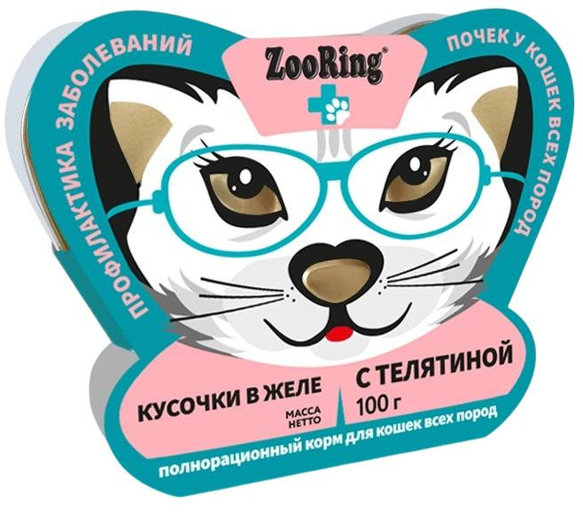 Корм влажный для взрослых кошек для профилактики заболеваний почек с телятиной | ZooRing