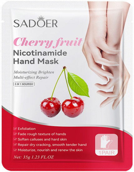 Пилинг-маска для рук с ниацинамидом и экстрактом вишни