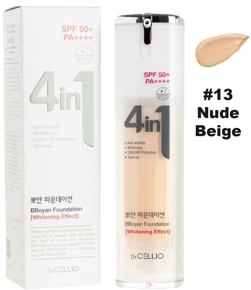 Крем для лица тональный «Bboyan Foundation» SPF 50+ PA+++, оттенок 13 Nude Beige | 4 In 1 | Dr. Cellio