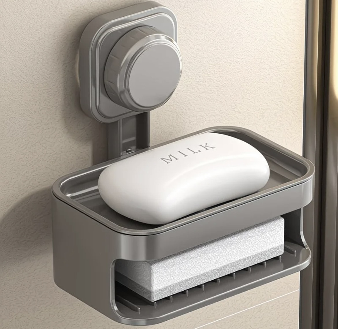 Настенная мыльница с держателем для губки