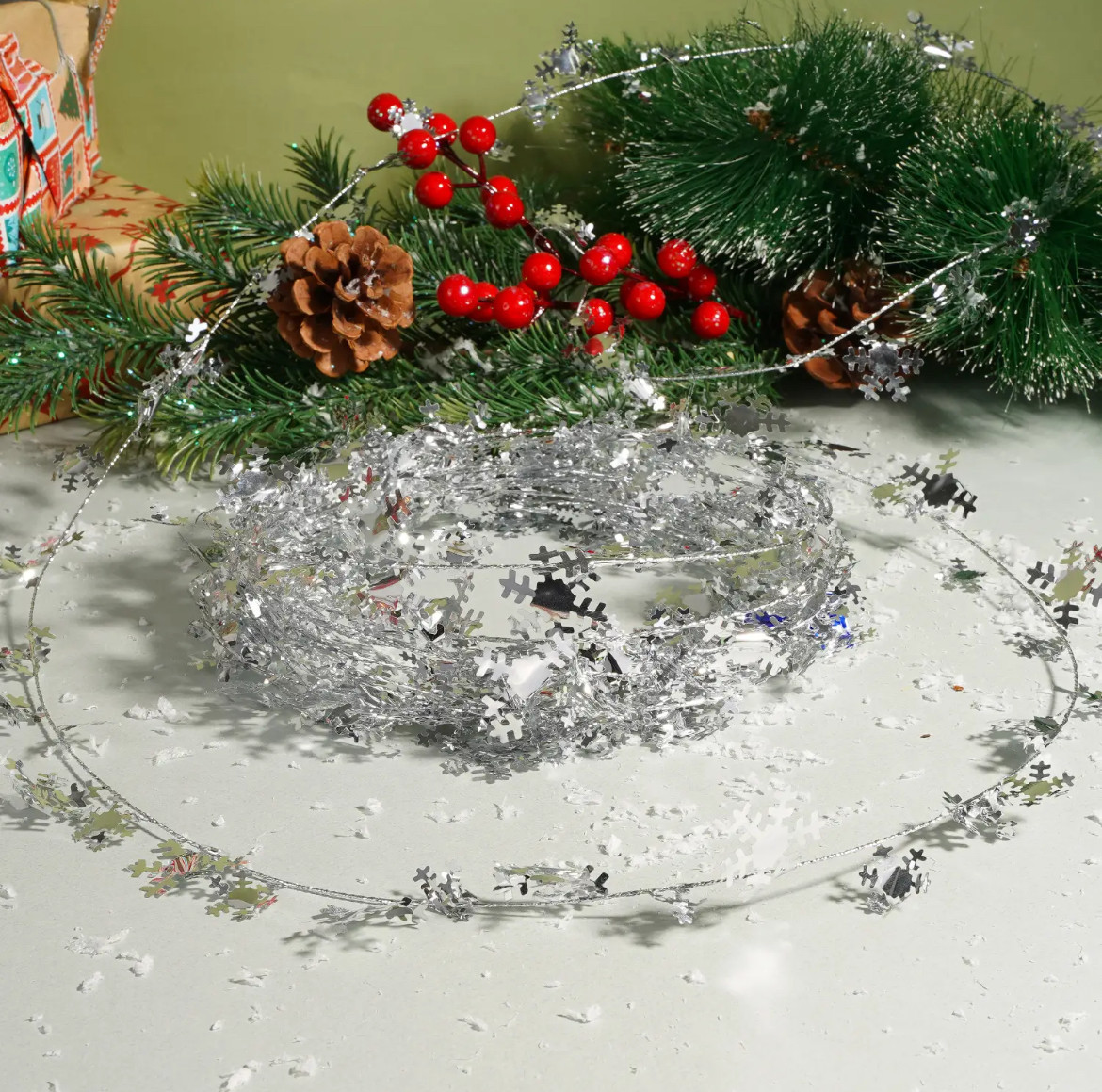 Мишура новогодняя | Снежное кружево