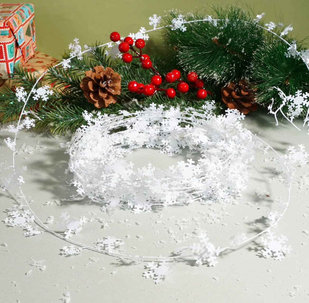 Мишура новогодняя | Снежное кружево