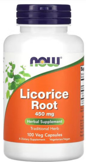 Корень Солодки 450мг 100 вег.капс. Now | NOW Foods