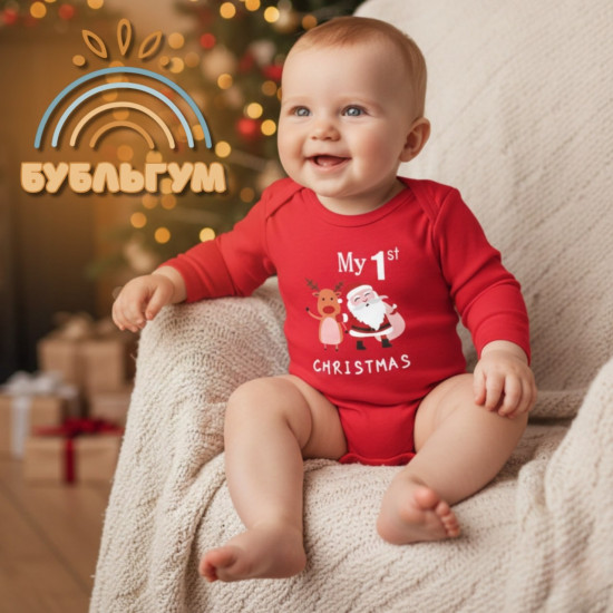 Боди новогодний для новорожденных