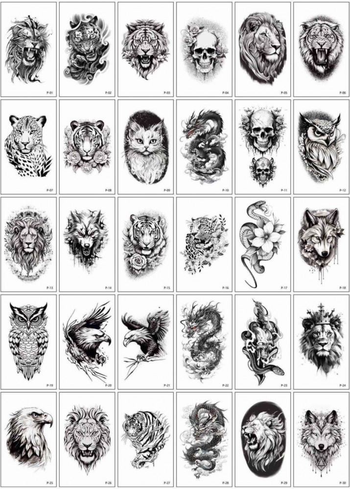 Набор временных татуировок