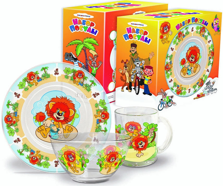 Набор детской посуды «Львенок» | Союзмультфильм | PrioritY