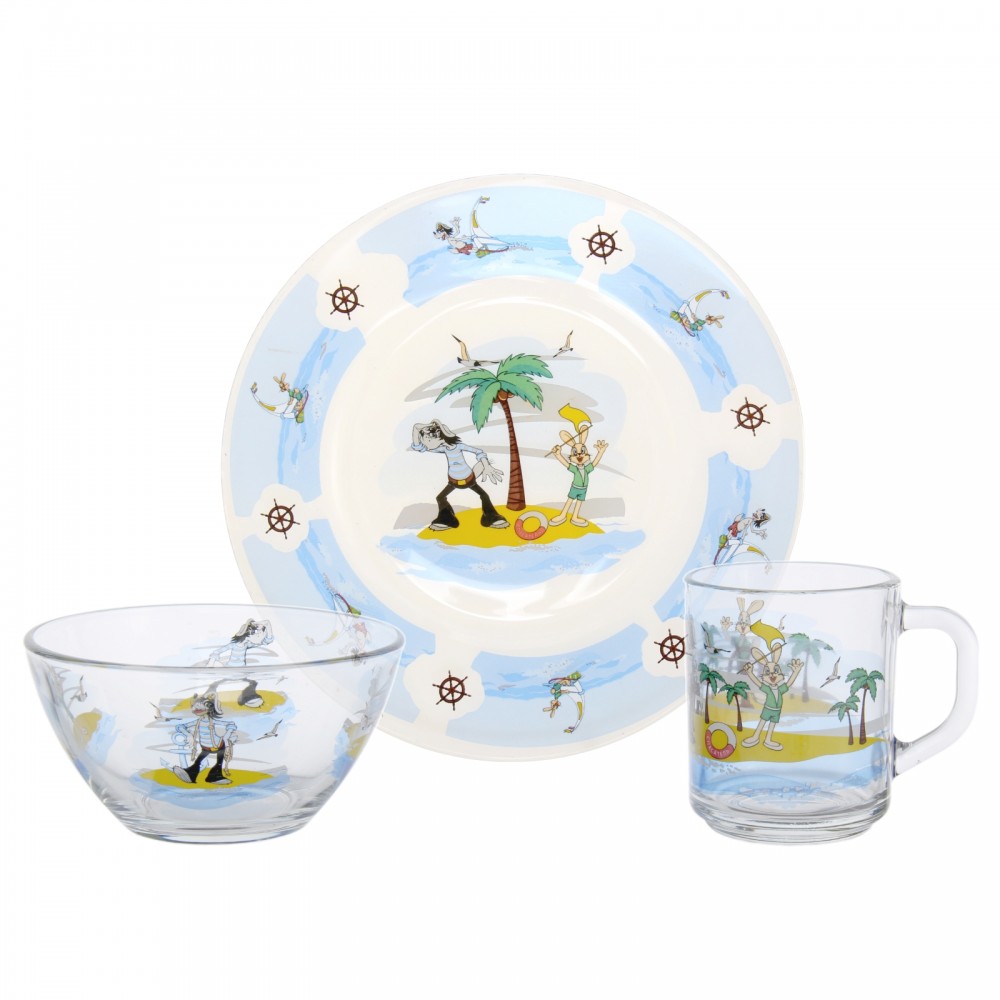 Набор детской посуды «Ну, погоди!» (3 предмета)