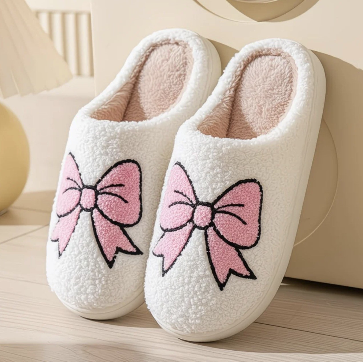 Домашние тапочки женские «Розовый бант»