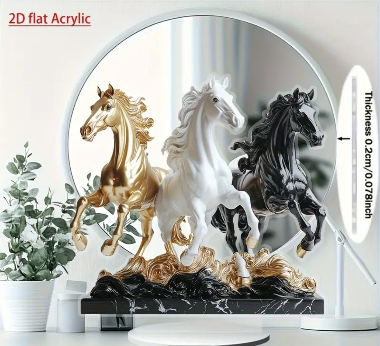 Акриловая фигурка 3 коня