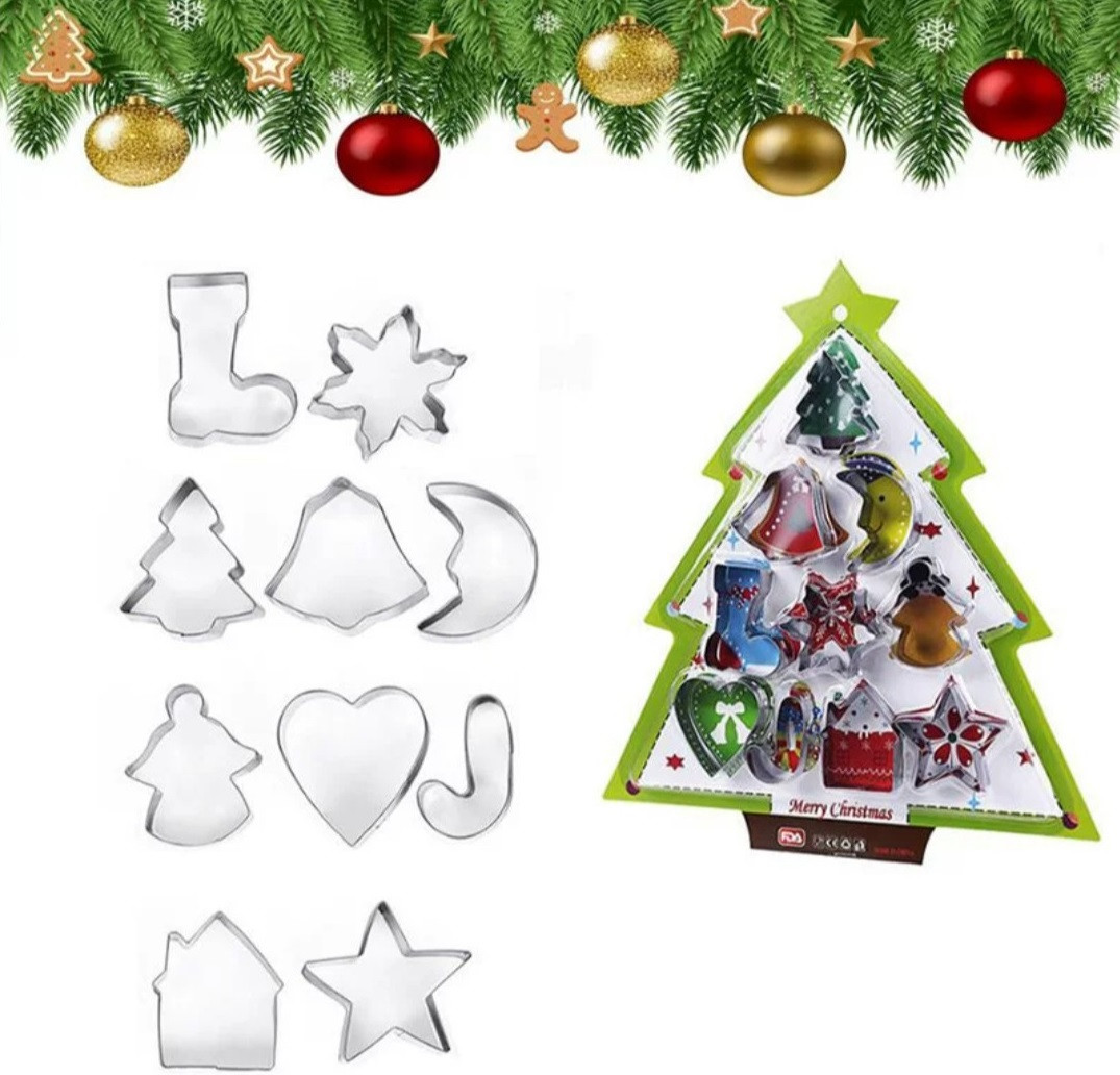 Набор формочек для выпечки печенья «Новогодняя ёлка»