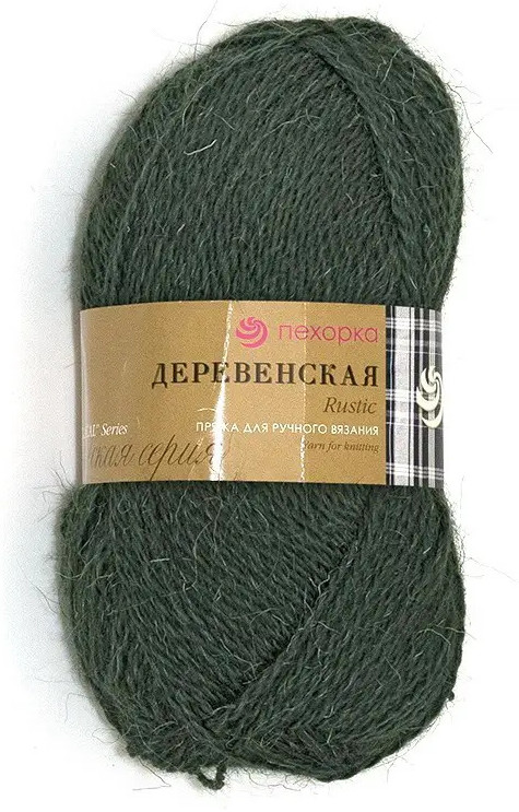 Пряжа для вязания «Деревенская», цвет 381 Лавр | Пехорский текстиль