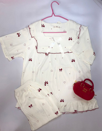 Пижама-двойка «Красные бантики»