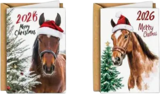 Набор новогодних открыток с символом года в крафт-конверте