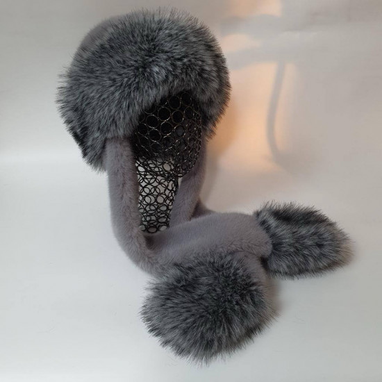 Шапка женская с длинными ушками «Ярославна»