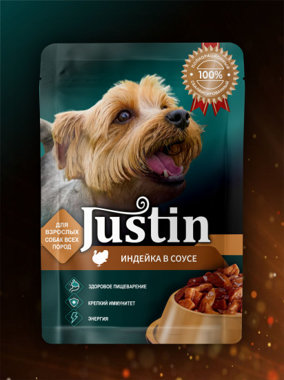 Корм влажный для собак «Индейка в соусе»