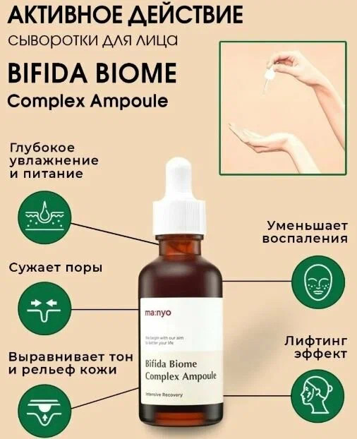 Восстанавливающая ампула с лизатом бифидобактерий «Bifida Biome Complex Ampoule» | Ma:Nyo