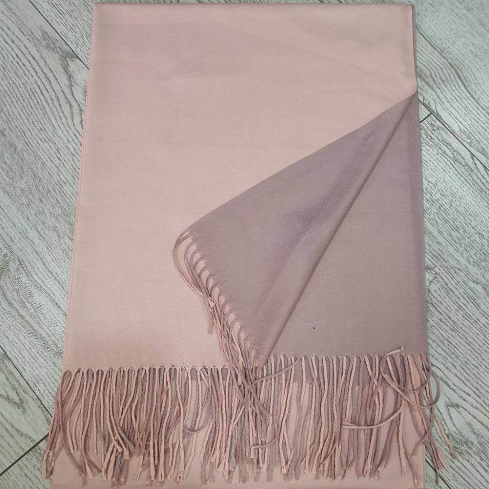 Палантин кашемировый двухсторонний с бахромой Cashmere