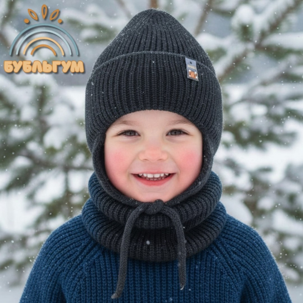 Детский зимний комплект со снудом для мальчиков | Поляярик