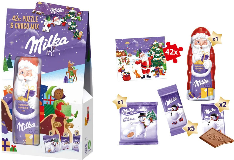 Набор подарочный сладкий «Choco Mix + Puzzle» | Milka