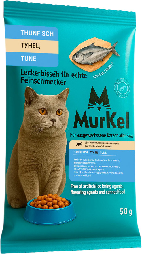 Корм для кошек сухой со вкусом тунца | Murkel