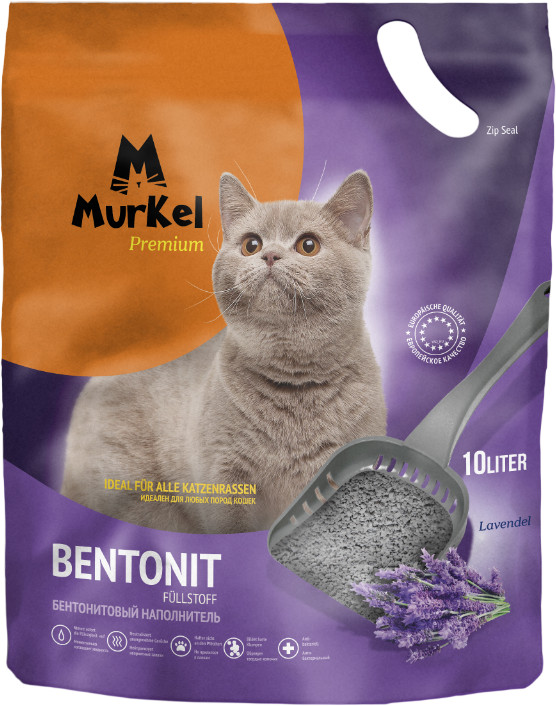 Наполнитель бентонитовый комкующийся «Лаванда» | Murkel