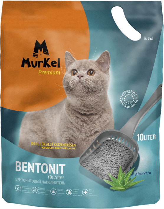 Наполнитель бентонитовый комкующийся «Алоэ Вера» | Murkel