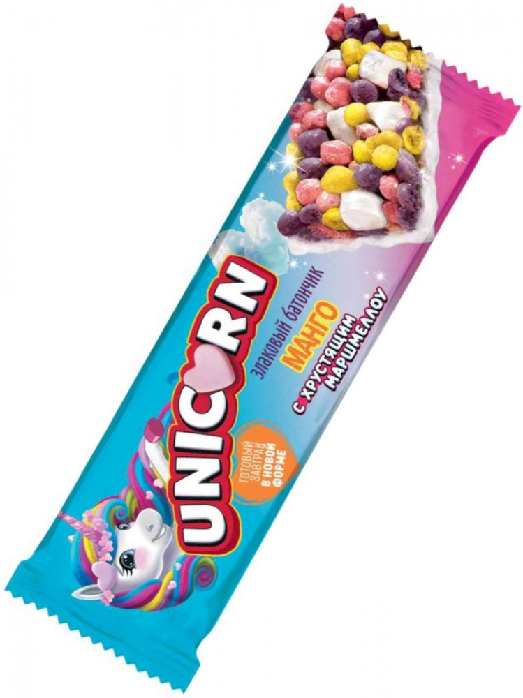 Батончик злаковый Unicorn «Манго с хрустящим маршмеллоу» | Kellogg's