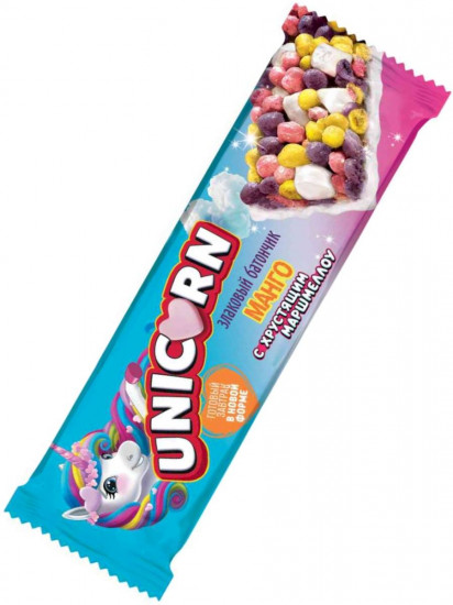 Батончик злаковый Unicorn «Манго с хрустящим маршмеллоу»