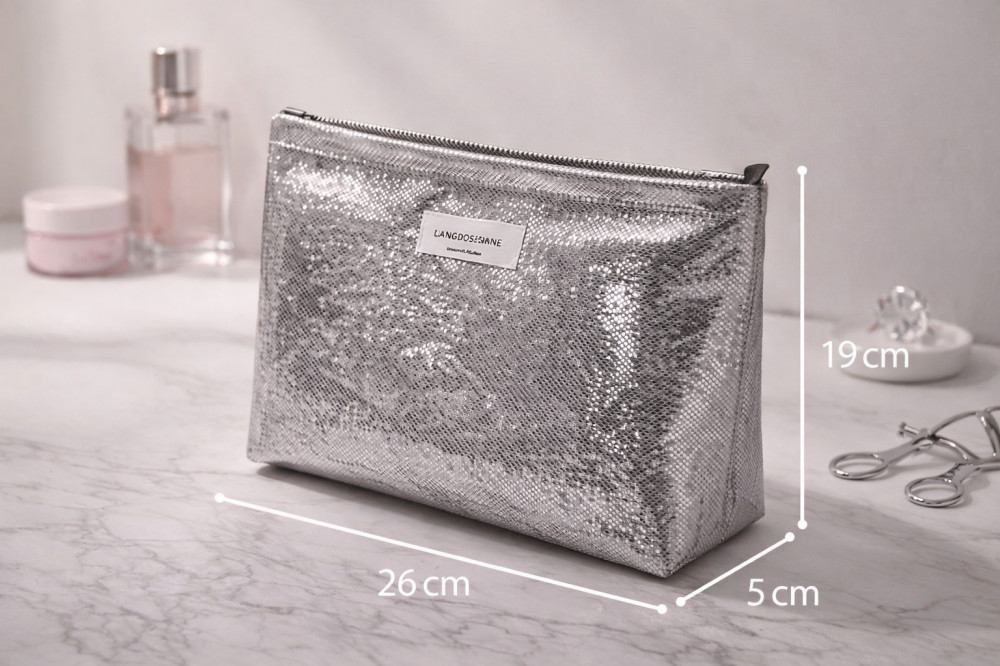 Косметичка женская «Серебристый титан»