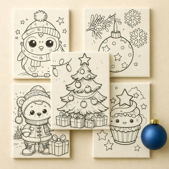 Набор раскрасок на магните «Новогодние каникулы»