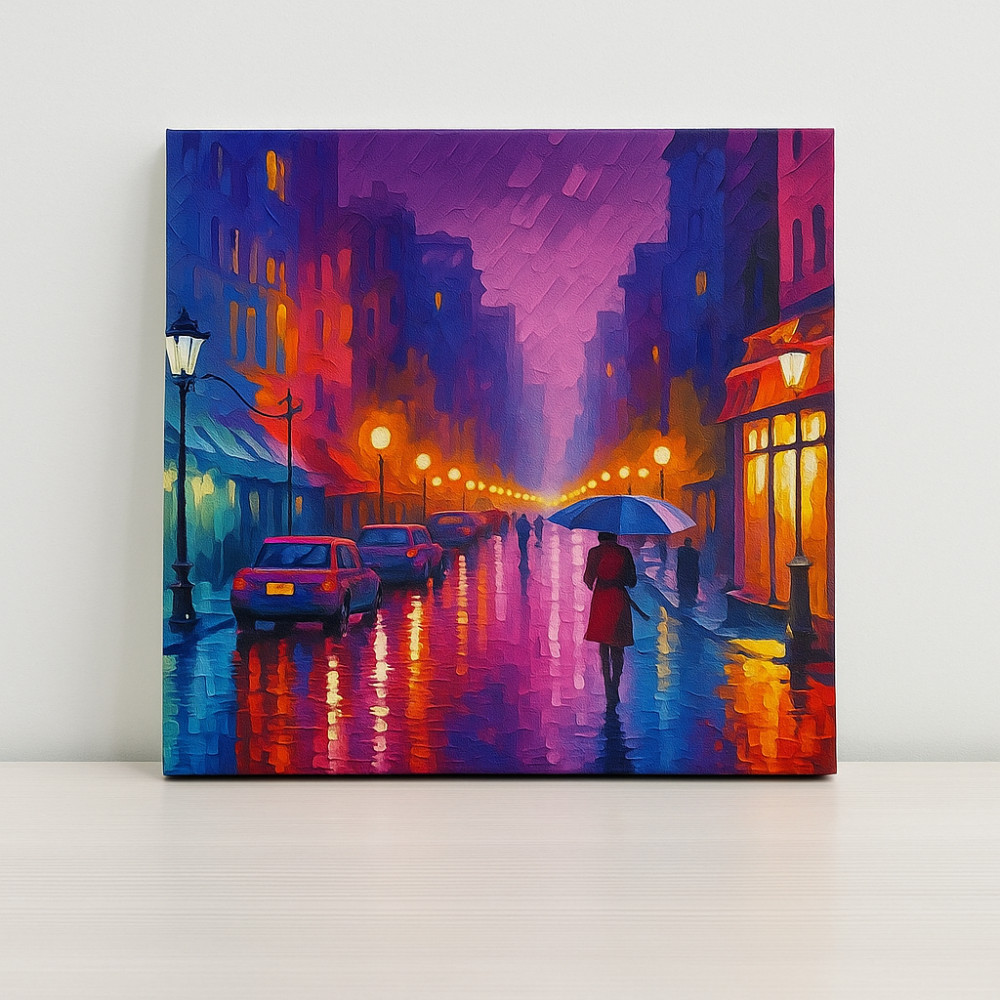 Картина на холсте «Яркий город»