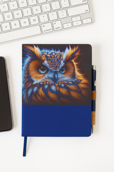 Ежедневник с ручкой в экостиле «Сова»