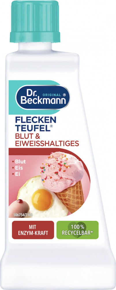 Пятновыводитель для удаления пятен крови и белка | Dr.Beckmann