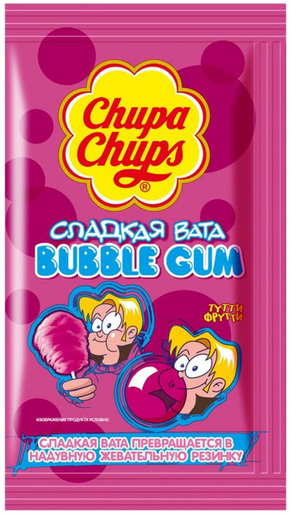 Жевательная резинка со вкусом тутти-фрутти «Сладкая вата» | Chupa Chups