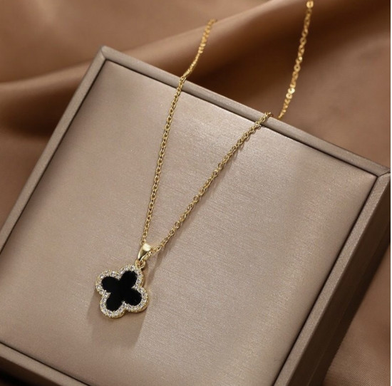 Колье для женщин «Черный клевер»