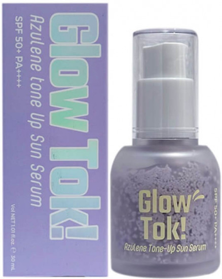 Солнцезащитная сыворотка с азуленом «Glow Tok Azulene Ton-Up Sun Serum»