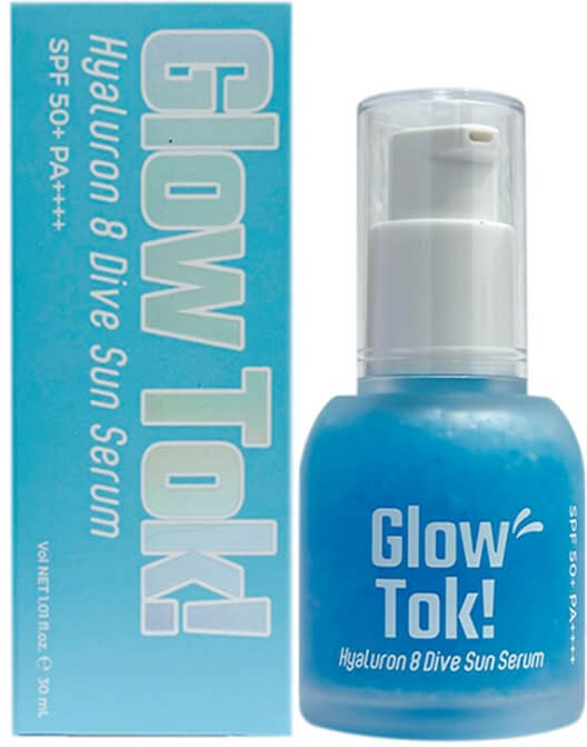 Увлажняющая солнцезащитная сыворотка с гиалуроном «Glow Tok Hyaluron 8 Dive Sun Serum» | DABO