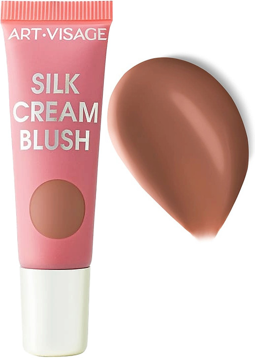 Румяна для лица кремовые с сатиновым финишем «Silk Cream Blush», оттенок 434 Розовое какао | Art-Visage